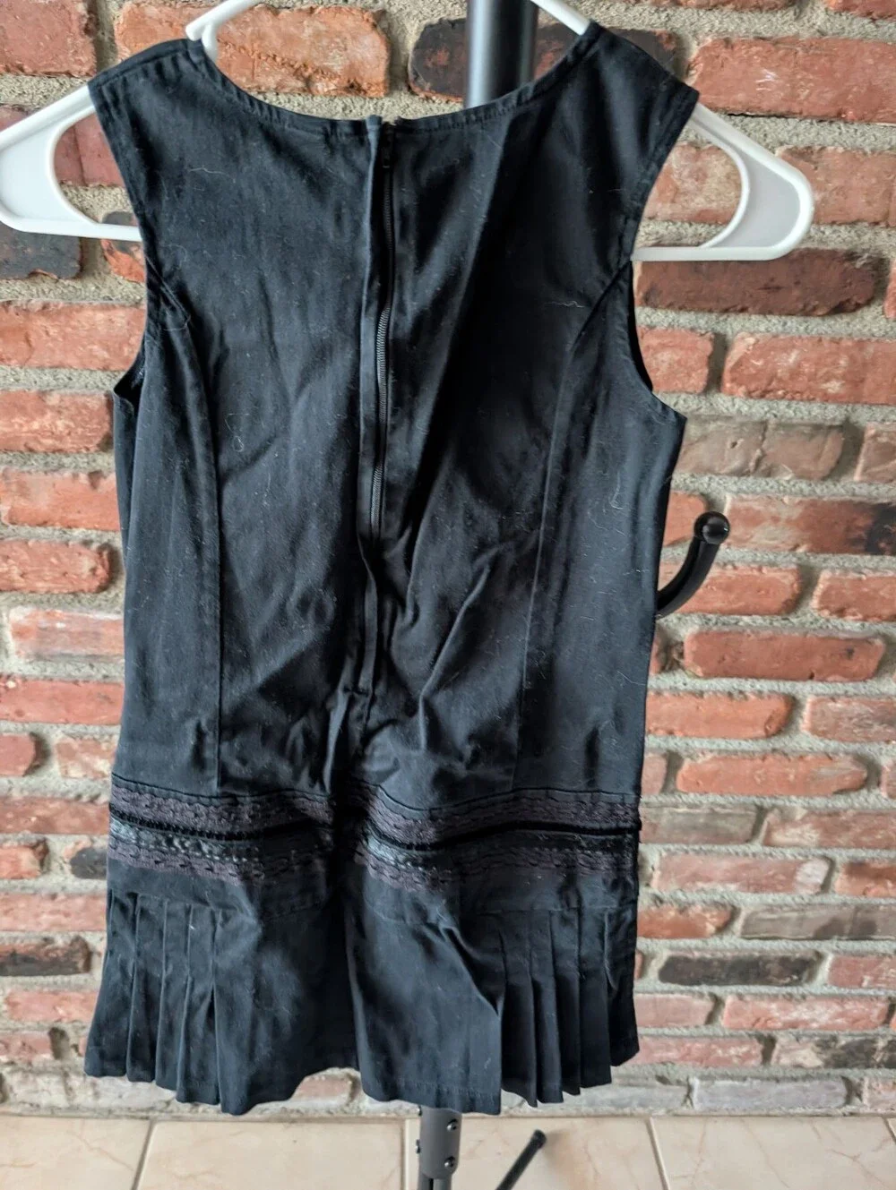 Old Navy Black Velvet Scoop Neck Dress